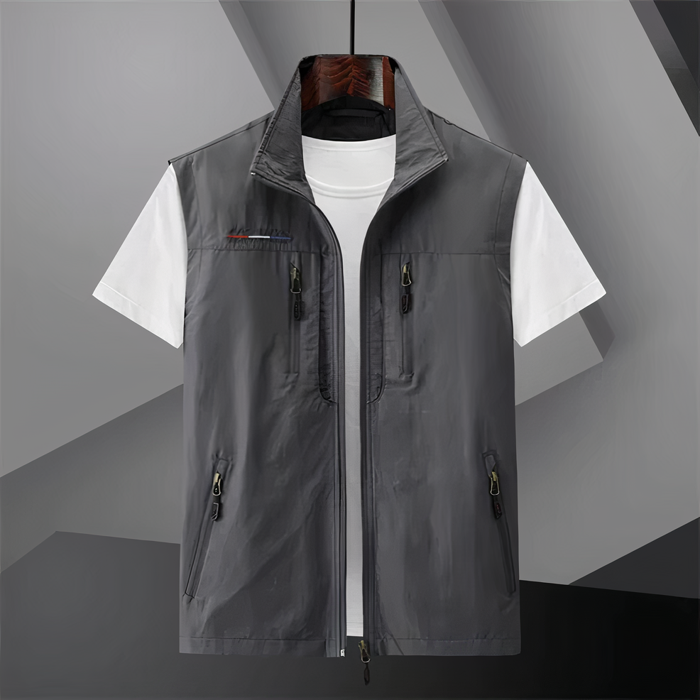MEN'S COTTON UTILITY VEST WITH MULTI POCKETS