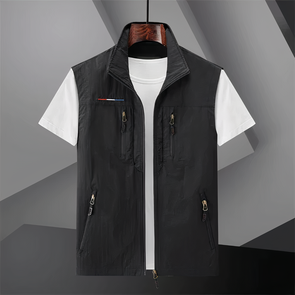 MEN'S COTTON UTILITY VEST WITH MULTI POCKETS