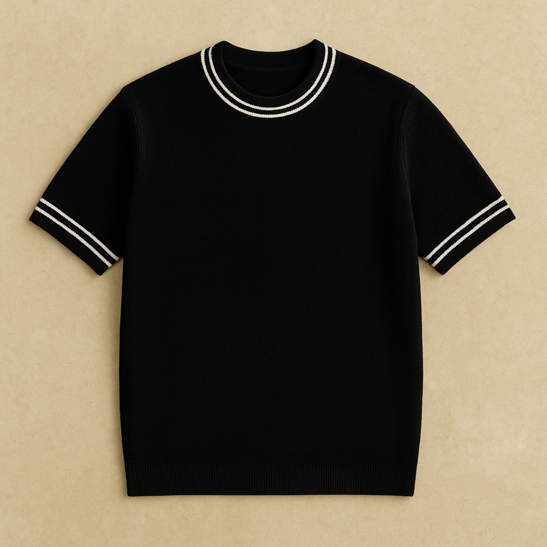 Men's Vintage-Inspired Knitted Summer T-Shirt