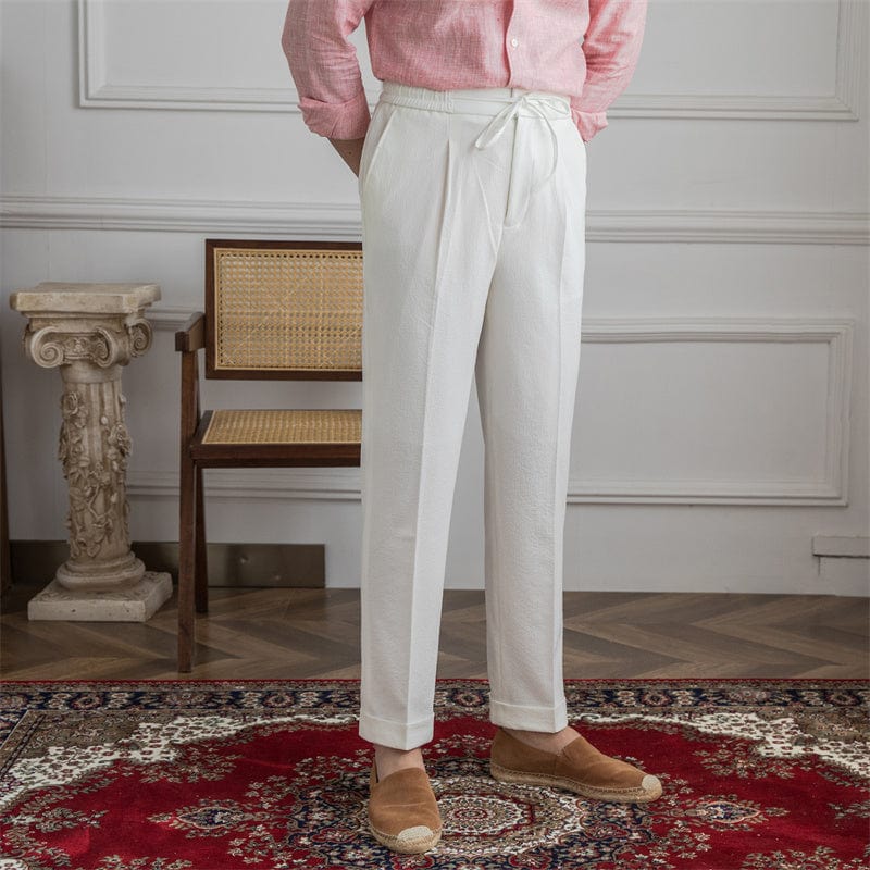 White Linen Pants for Men – Tailored Fit, Premium Comfort and Breathability for Summer Events