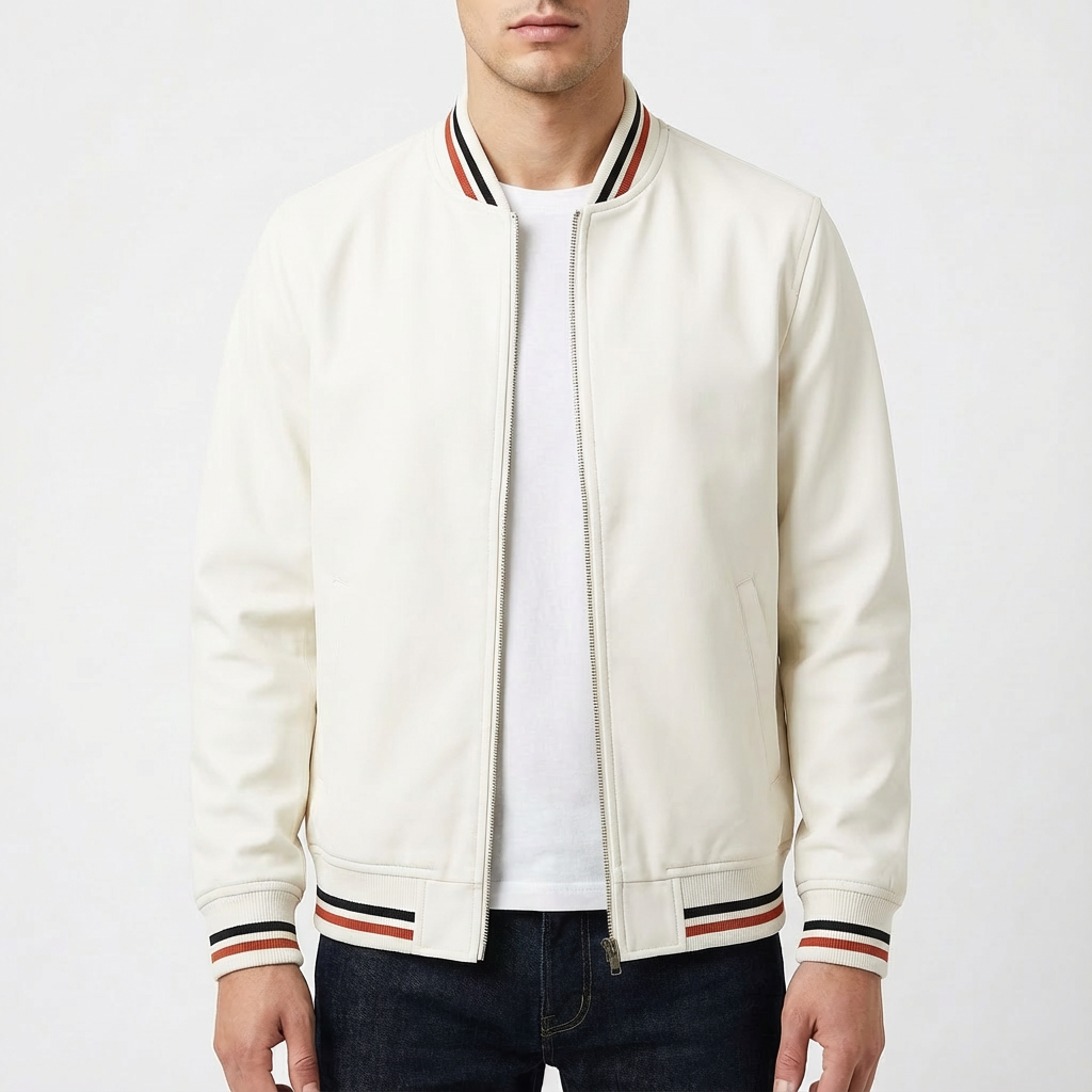 Willard | Men's Ribbed Trim Zip Bomber Jacket