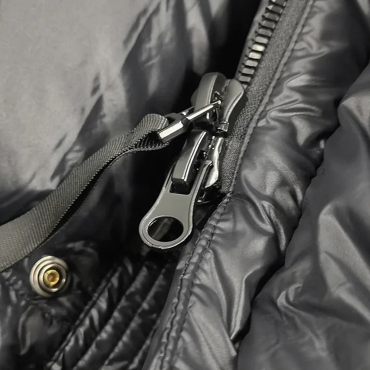 Women’s Black Jacket With Padded Hood | Puffer