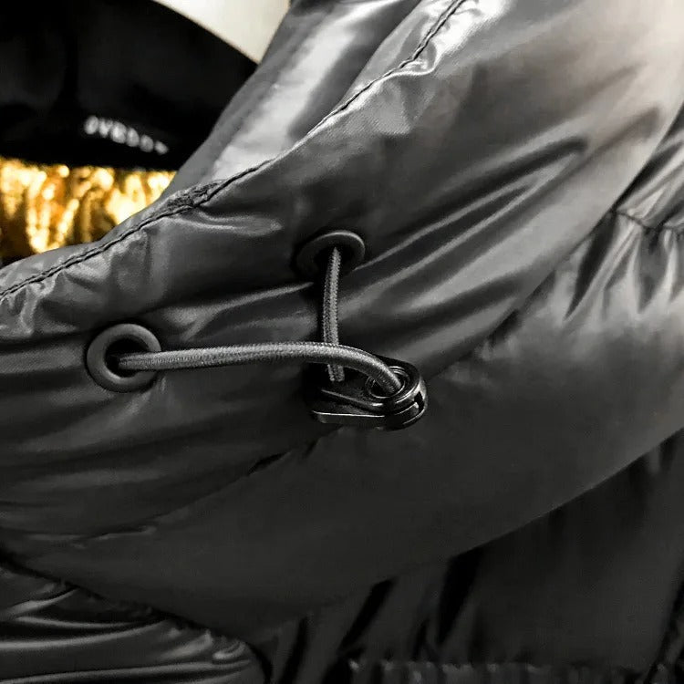 Women’s Black Jacket With Padded Hood | Puffer