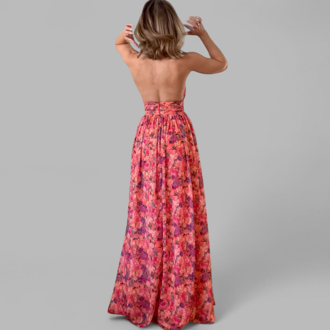 ELEGANT MAXI FLORAL DRESS FOR WOMEN