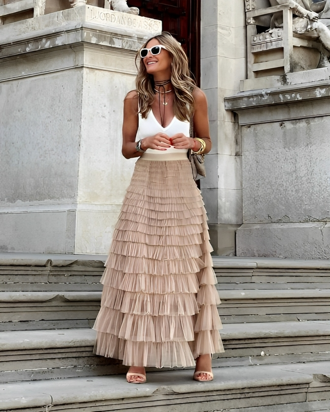 SOFT NEUTRAL MAXI DRESS