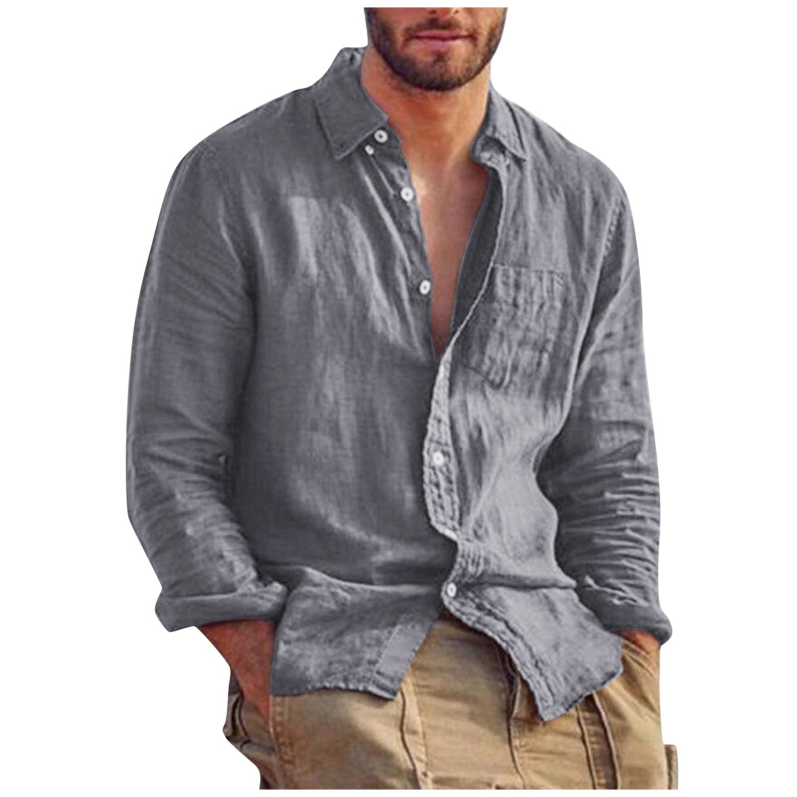 Breathable Linen Shirt for Men