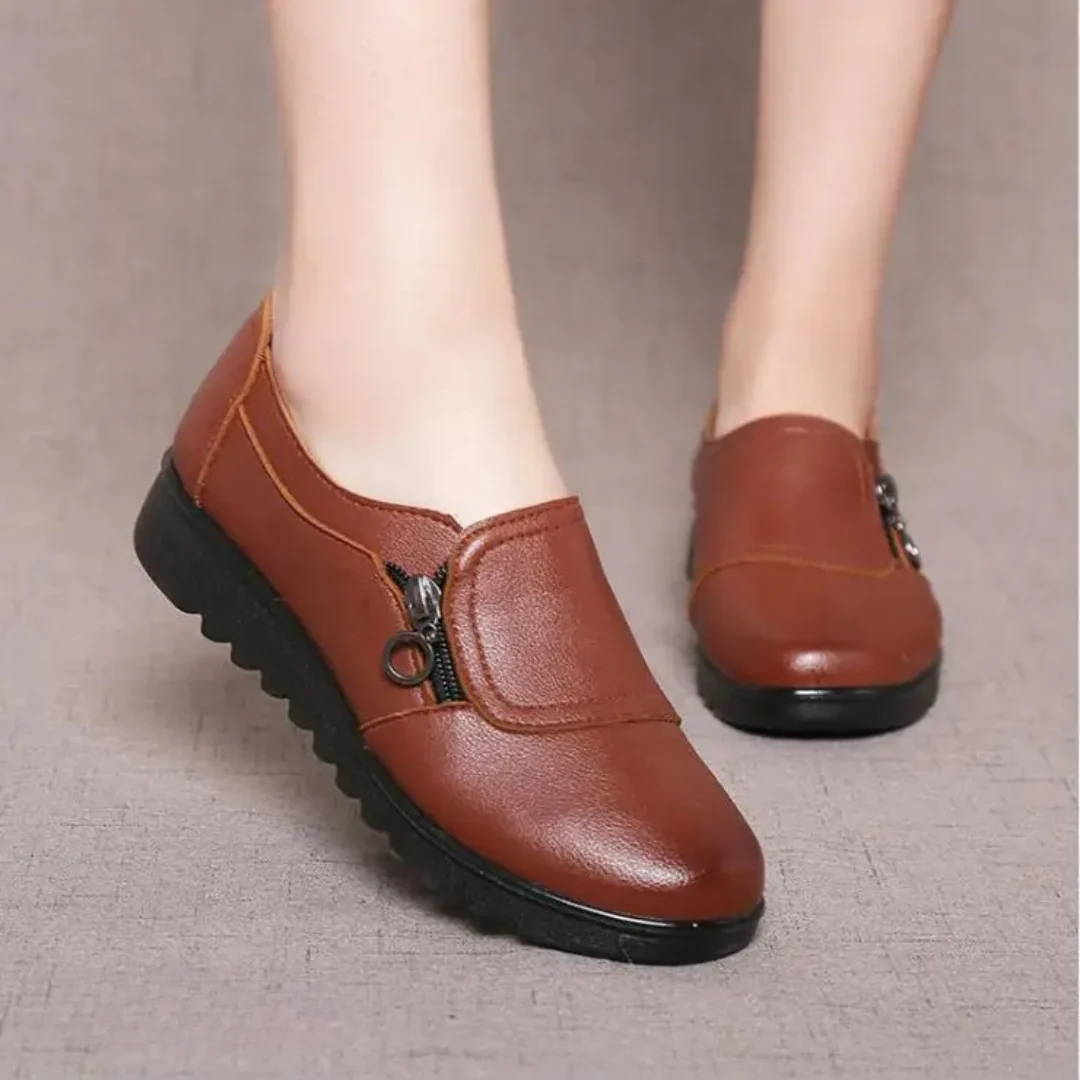 Women's Orthopedic Loafers With Side Zipper