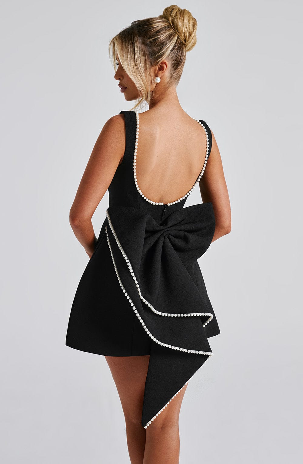 SATIN COCKTAIL MINI DRESS