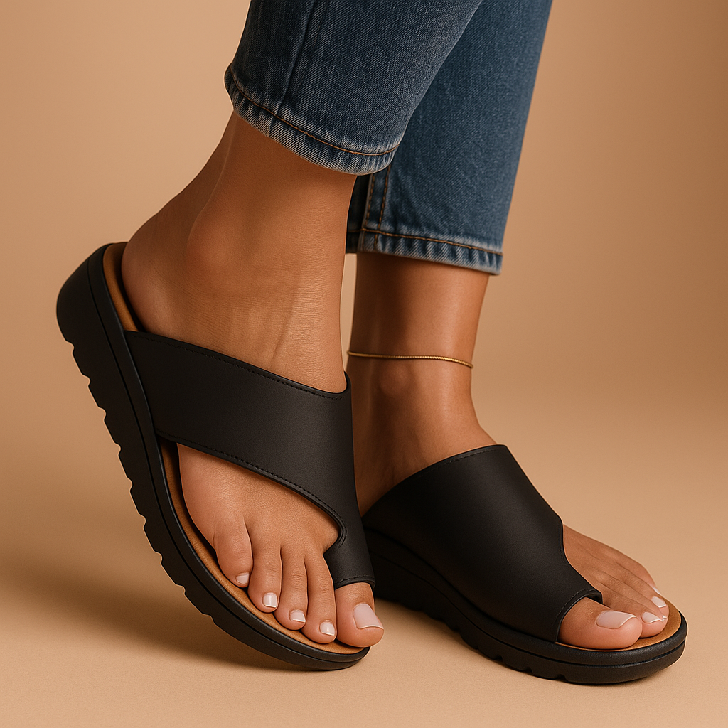 WOMEN'S CASUAL SLIP ON SANDALS WITH OPEN TOE AND COMFORT SOLE