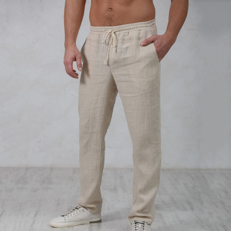 LINEN-COTTON JOGGERS PANTS FOR MEN
