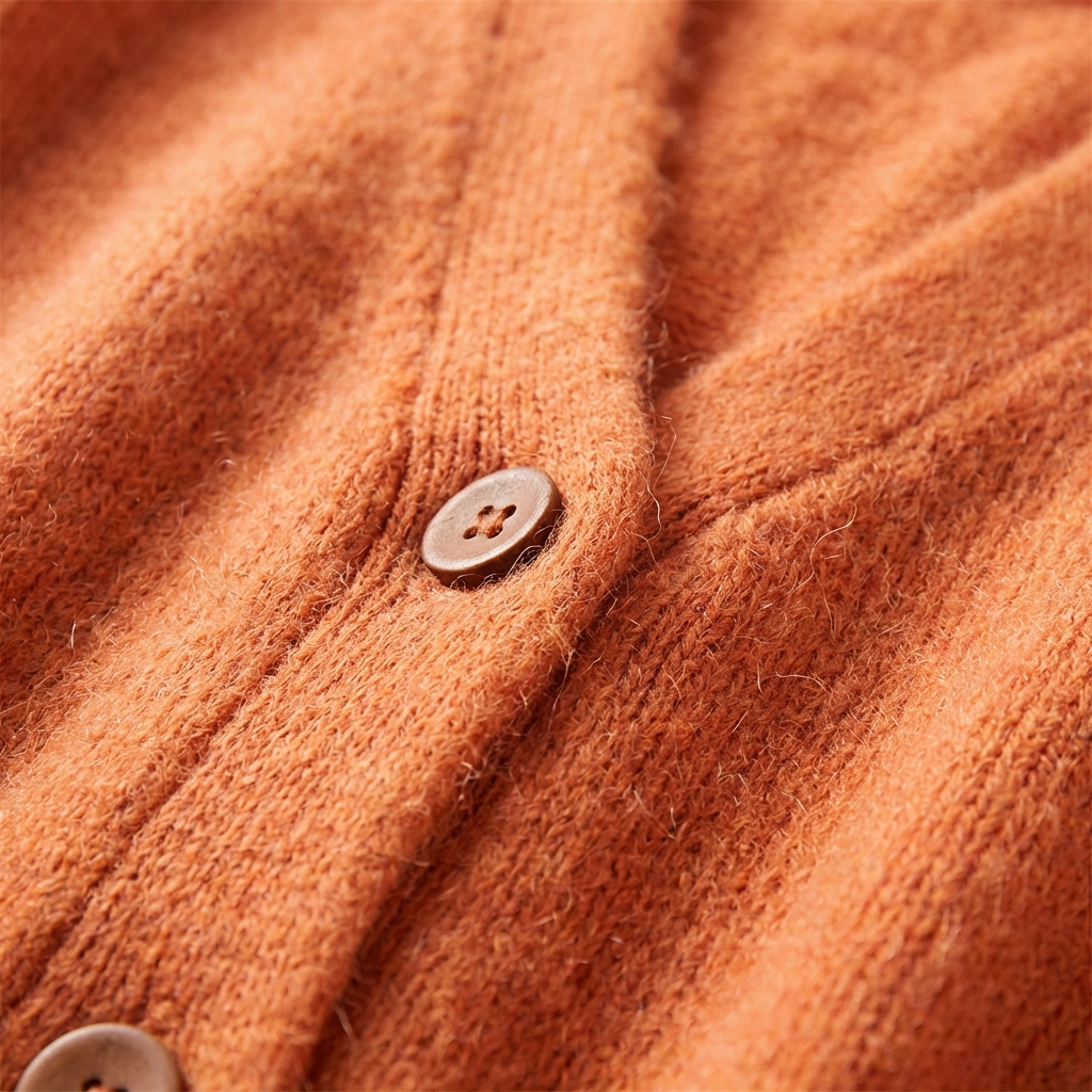 Amelia | Women's Cardigan With V-Neck And Oversized Buttons | Cosy