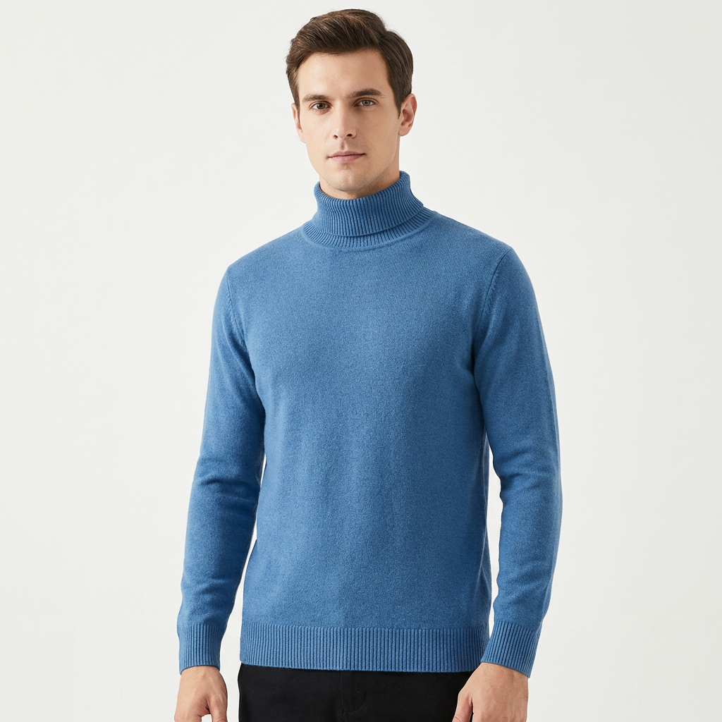 Oliver | Men's Roll Neck With Turtleneck Design And Fitted Cut | Sharp
