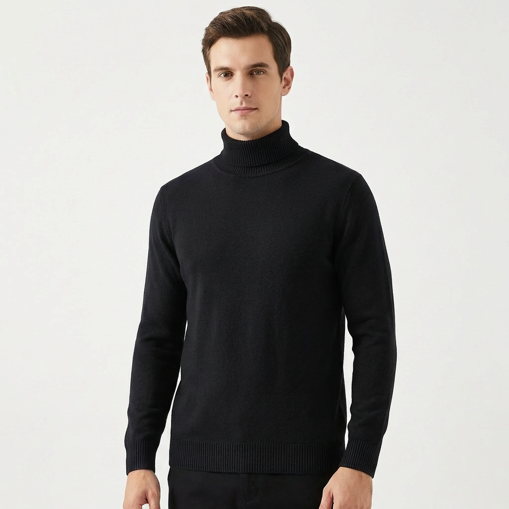 Oliver | Men's Roll Neck With Turtleneck Design And Fitted Cut | Sharp
