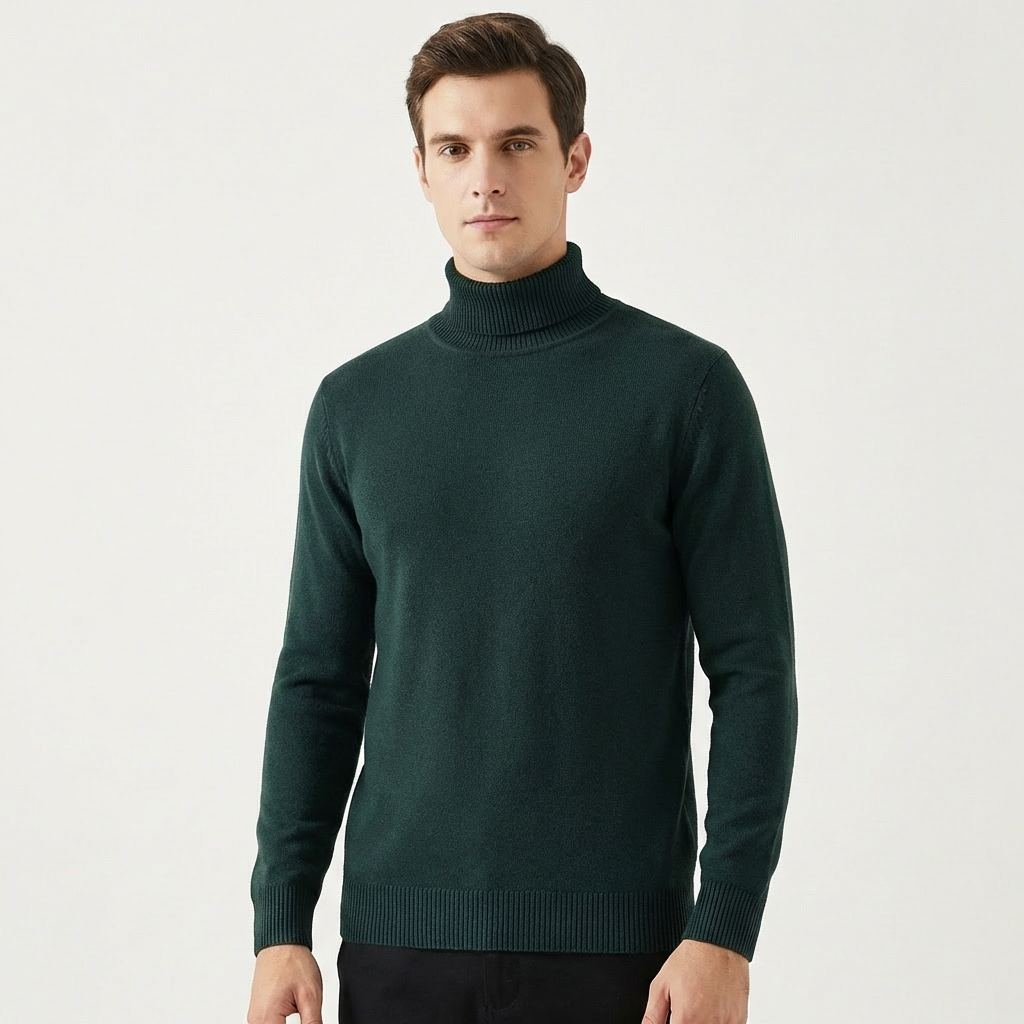 Oliver | Men's Roll Neck With Turtleneck Design And Fitted Cut | Sharp