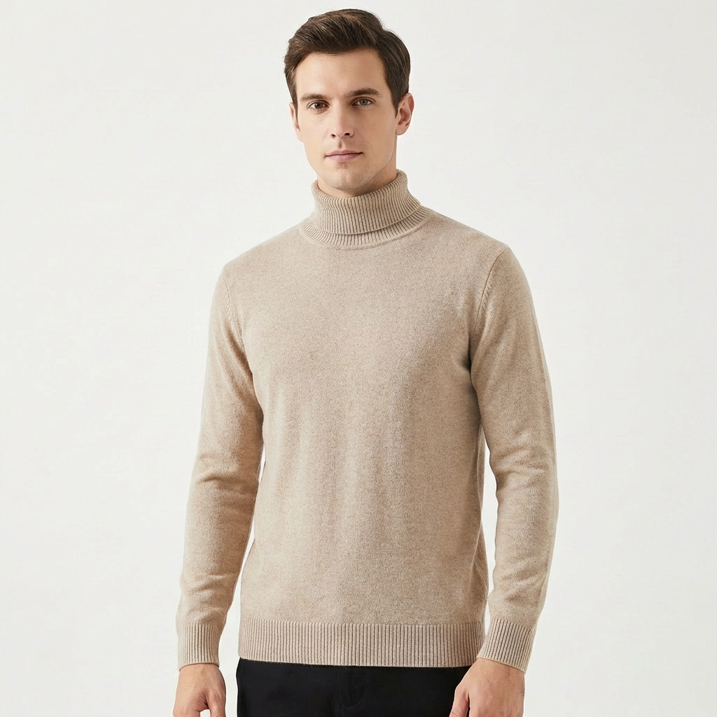 Oliver | Men's Roll Neck With Turtleneck Design And Fitted Cut | Sharp