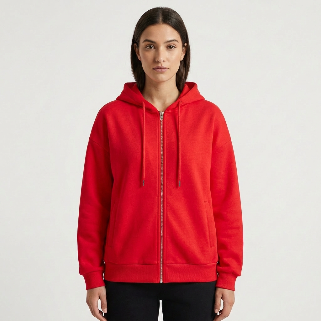 Isla | Women's Zip-Up Hoodie With Drawstring Hood And Full Zip | Essential