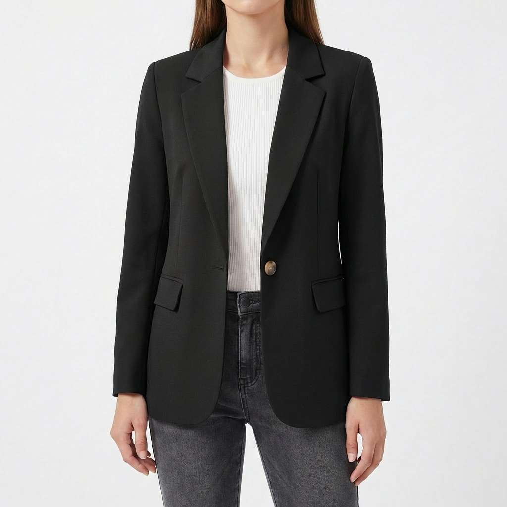 Luna | Women's Blazer With Single-Button Closure And Flap Pockets | Bold