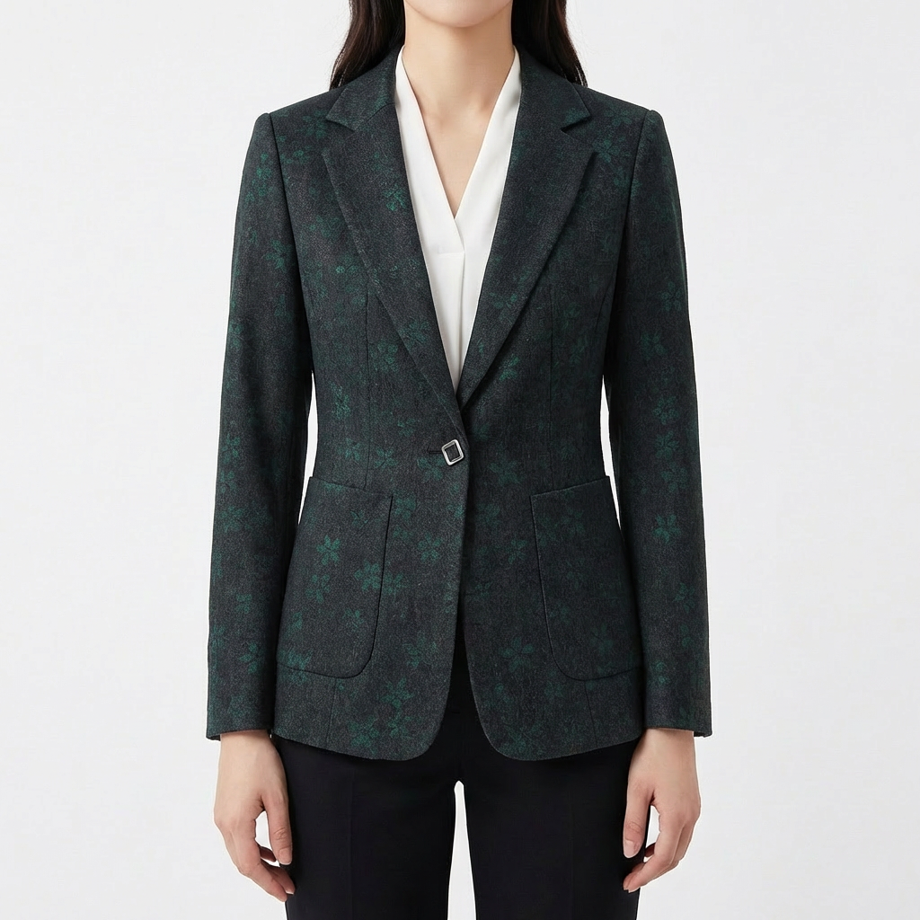 Luna | Women's Blazer With Notch Lapels And Decorative Cuff Buttons | Polished