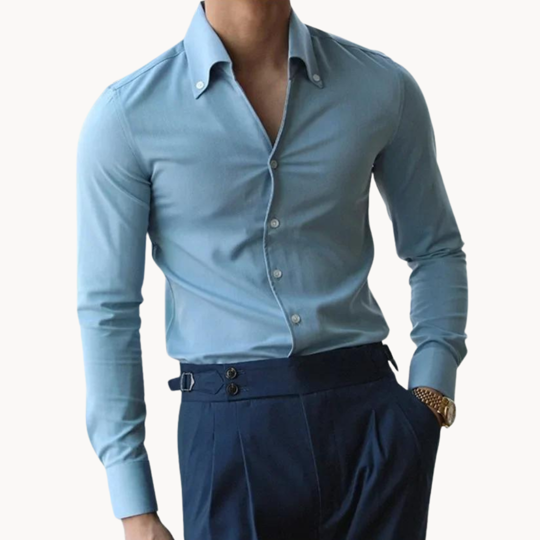 MEN'S BUTTON UP SHIRT WITH CLASSIC COLLAR