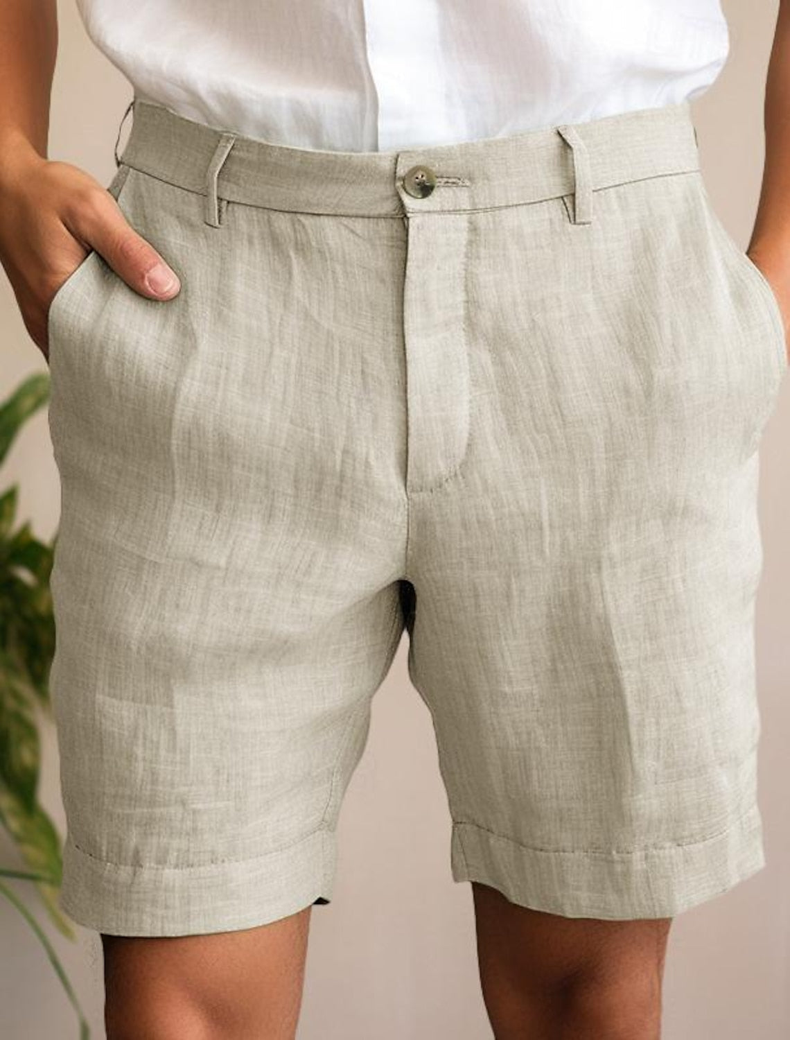 MEN'S LINEN CASUAL SHORTS FOR SUMMER