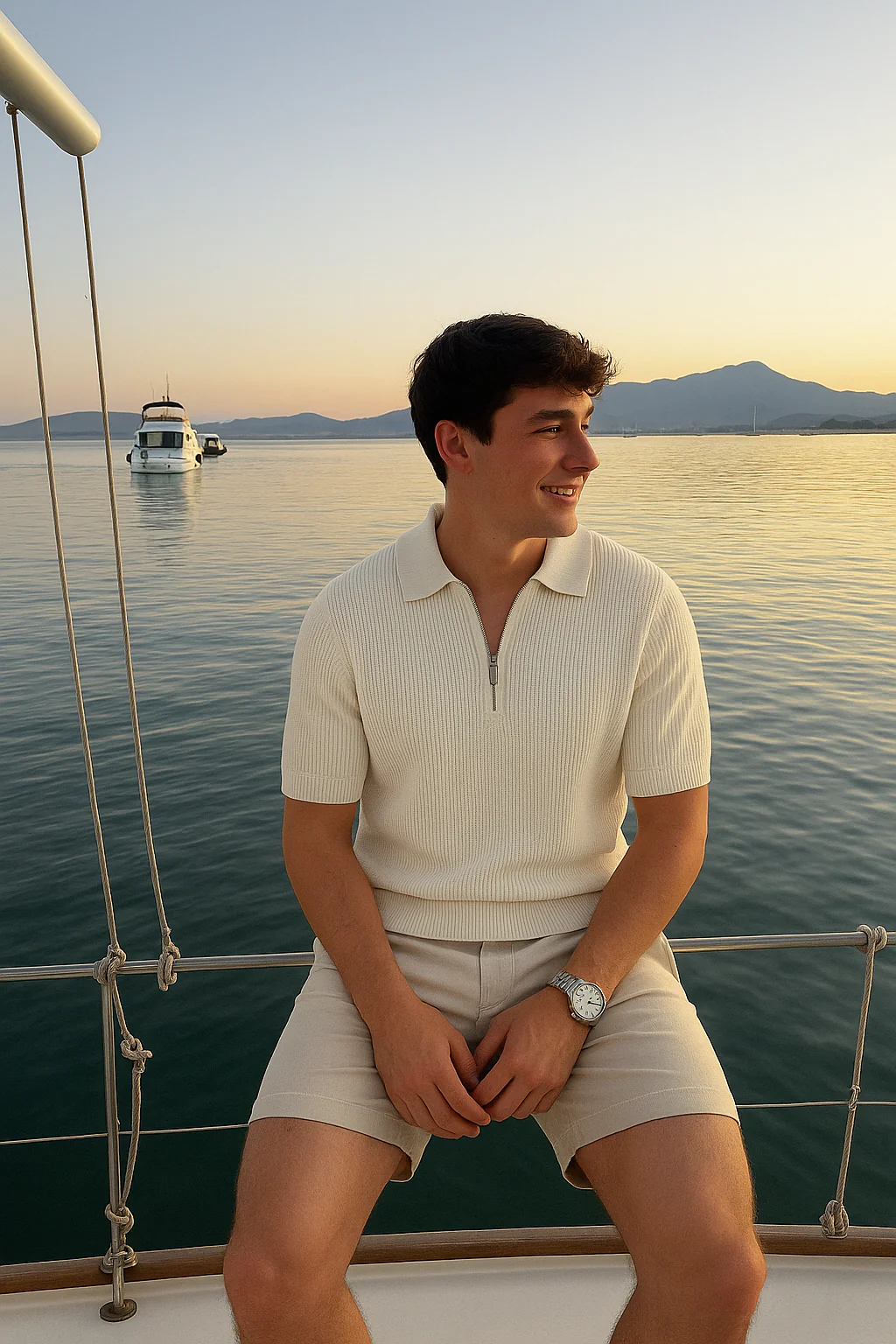 Modern Half-Zip Knit Polo