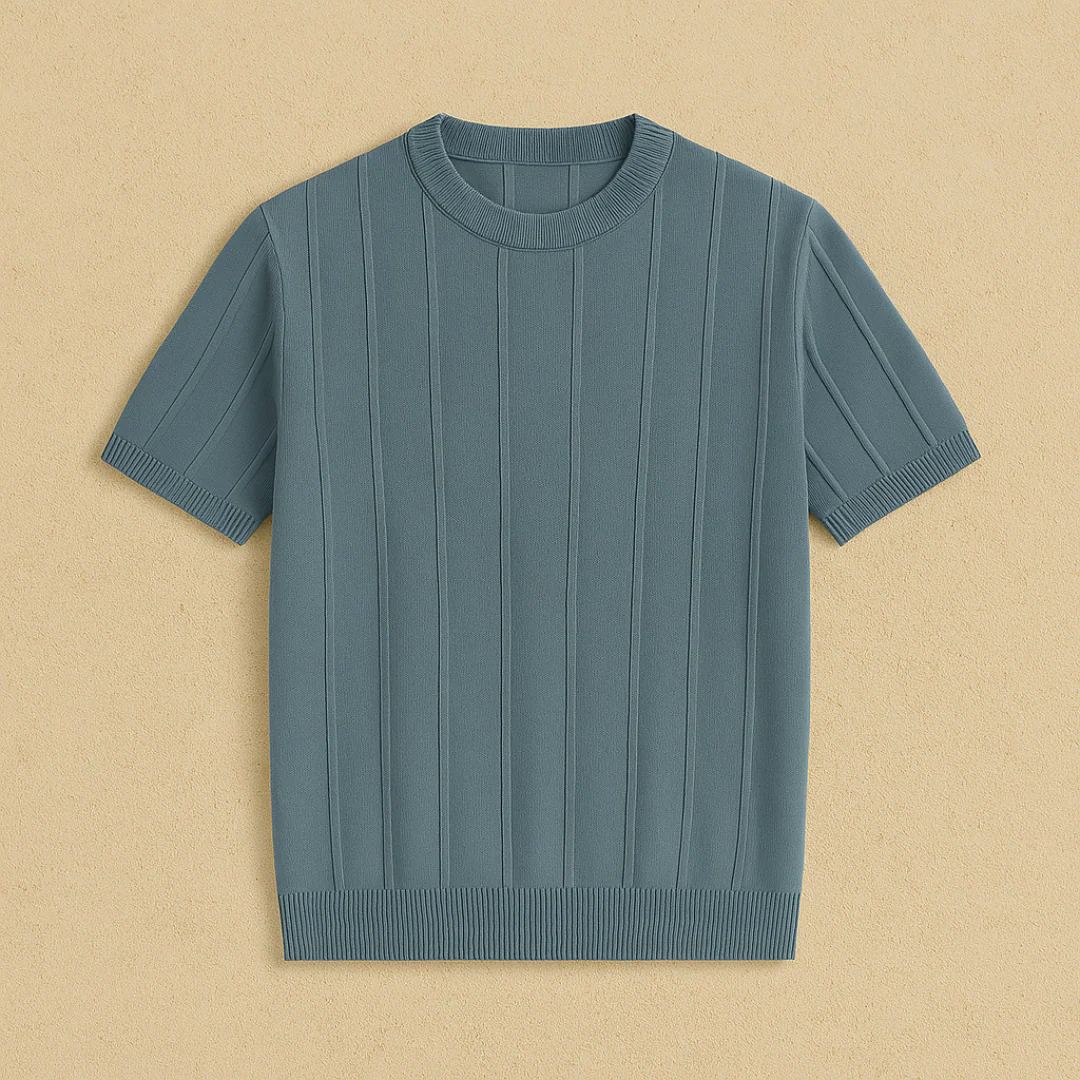 Men's Elegant Knitted Crewneck T-Shirt