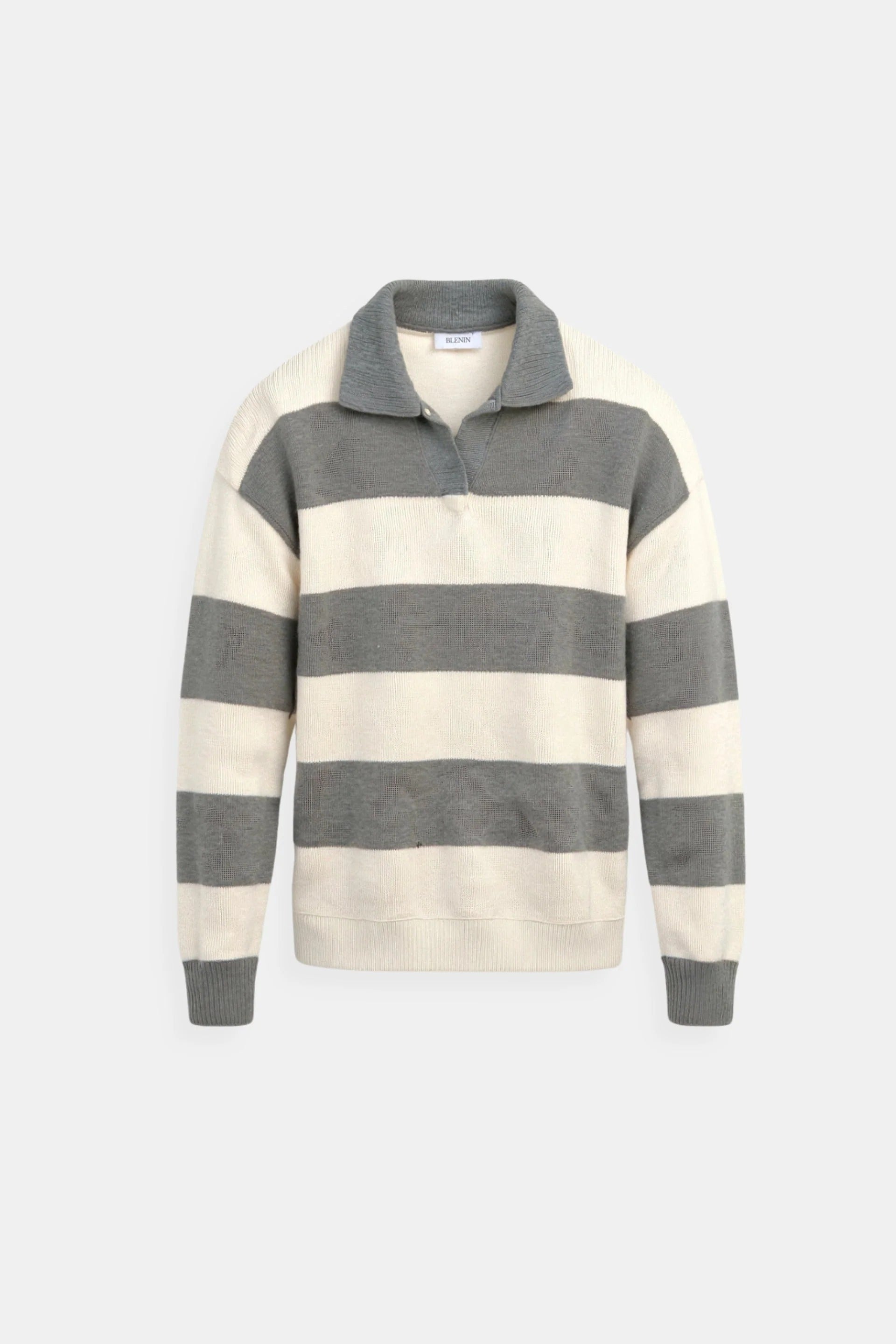 Old Money Stripe Long Sleeve Polo