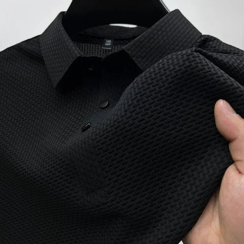 Textured Summer Polo Shirt for Men