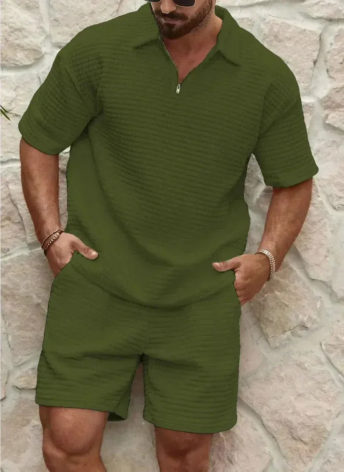 Casual Waffle Knit Summer Set