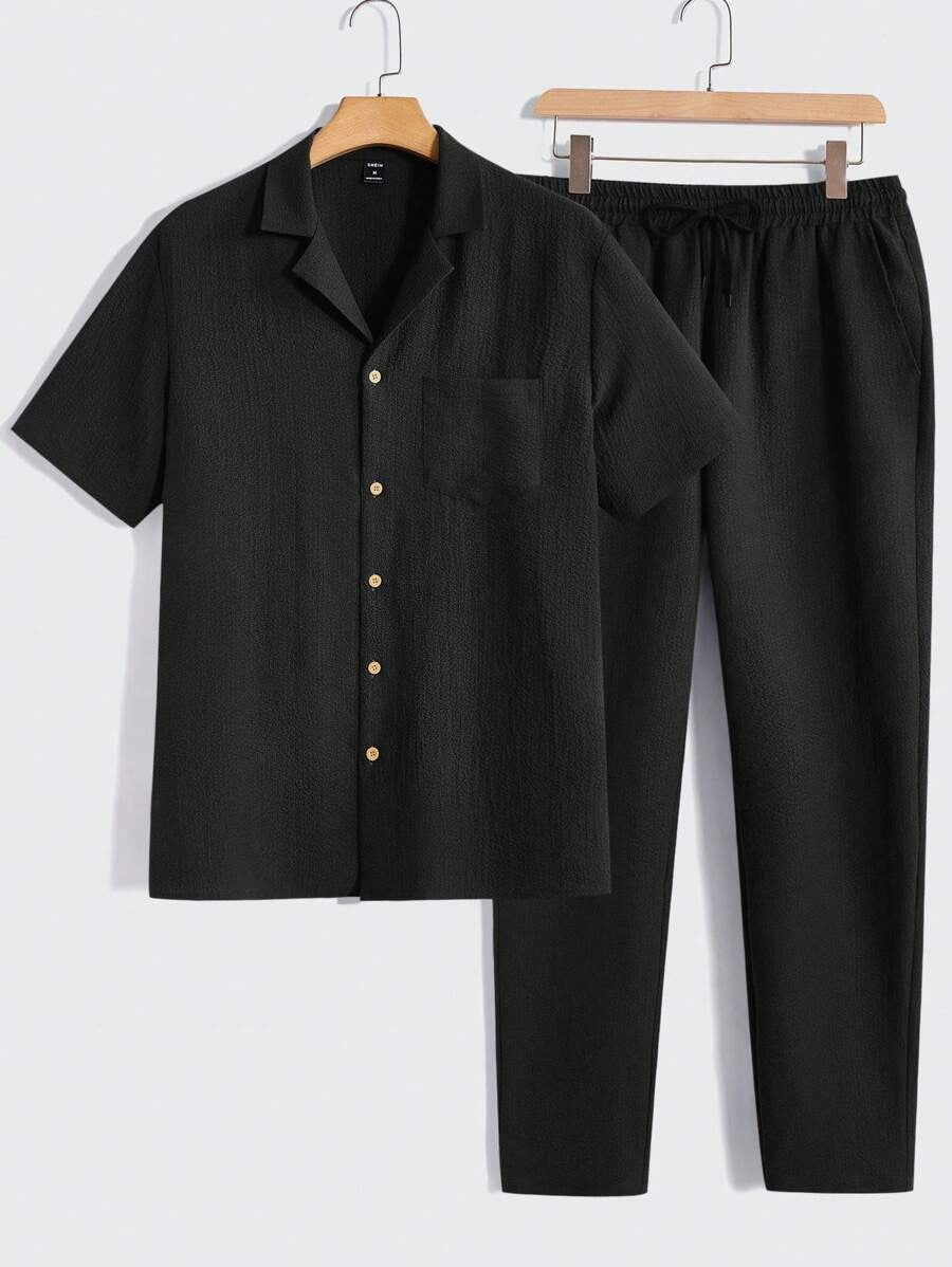 Men's Button-Up Summer Pants Set