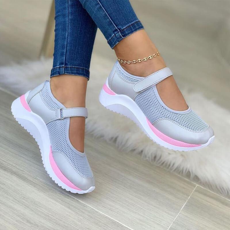 Women's Orthopedic Walking Shoes With Hook-and-loop Strap