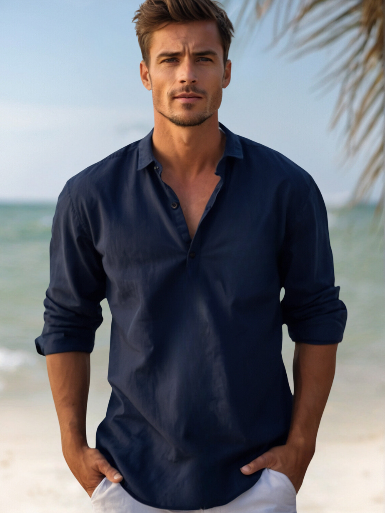 CLASSIC BREATHABLE LINEN SHIRT FOR MEN