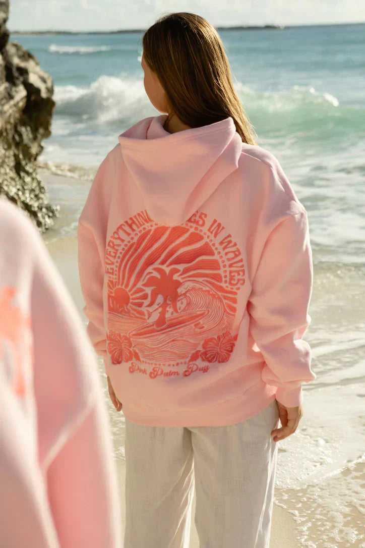 SUNSET PRINT POLYESTER HOODIE FOR MEN AND WOMEN