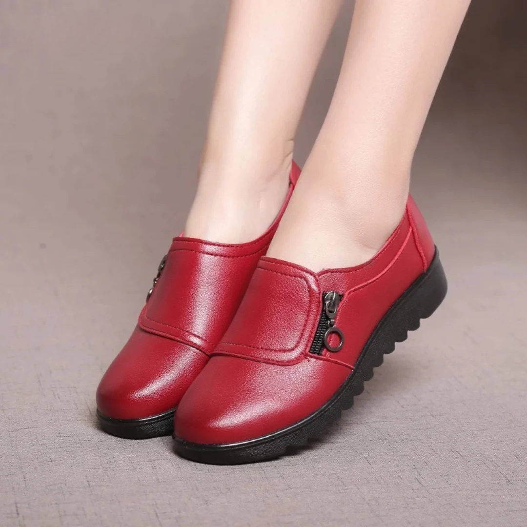 Women's Orthopedic Loafers With Side Zipper