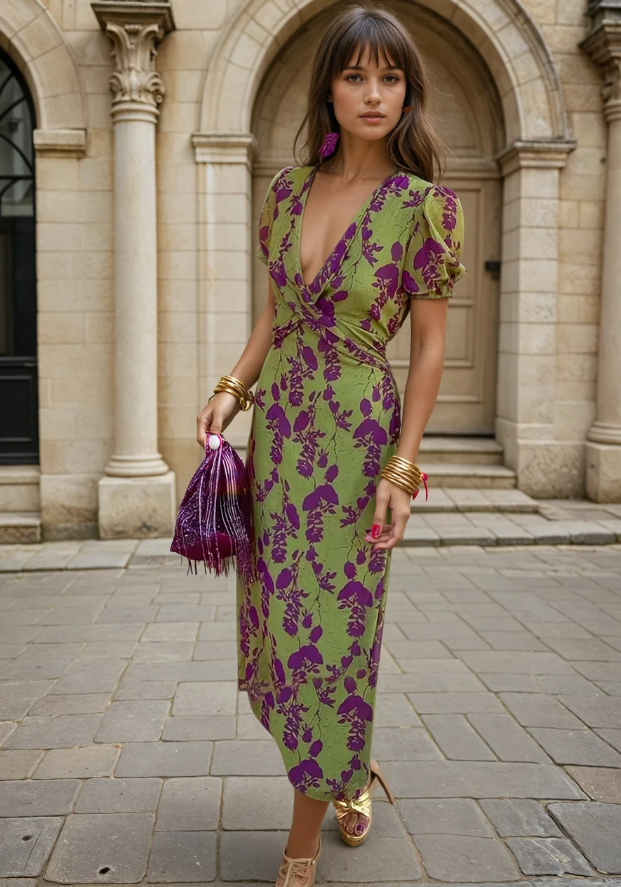 ELEGANT WOMEN'S MAXI FLORAL DRESS