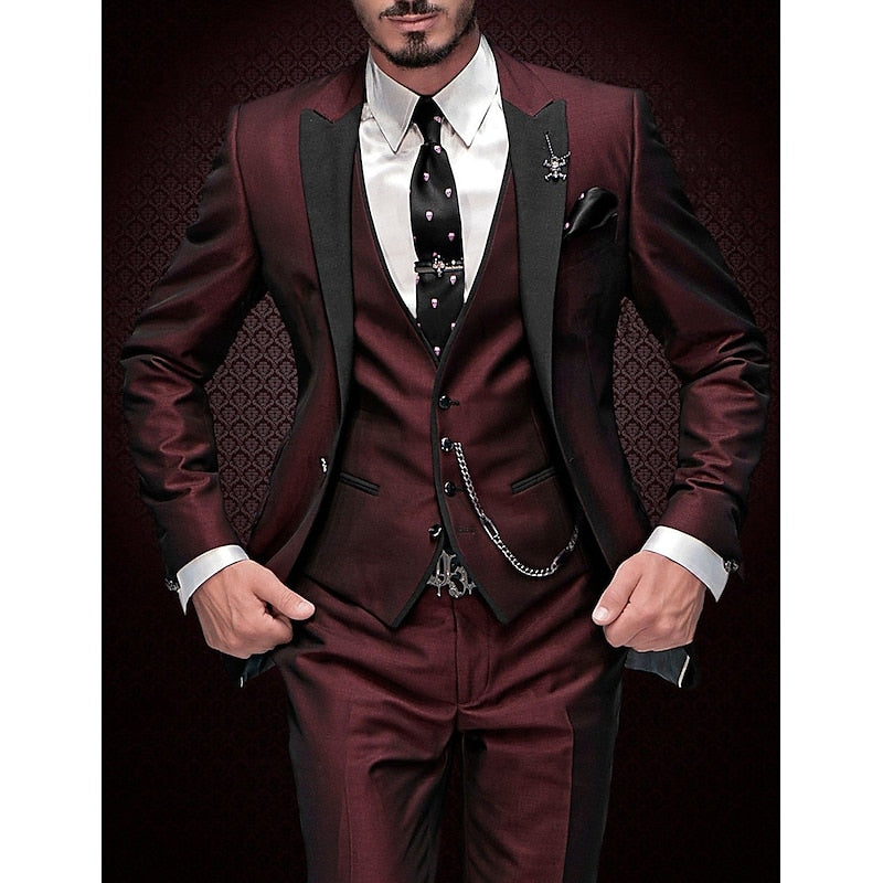 LINEN THREE-PIECE SUIT FOR MEN